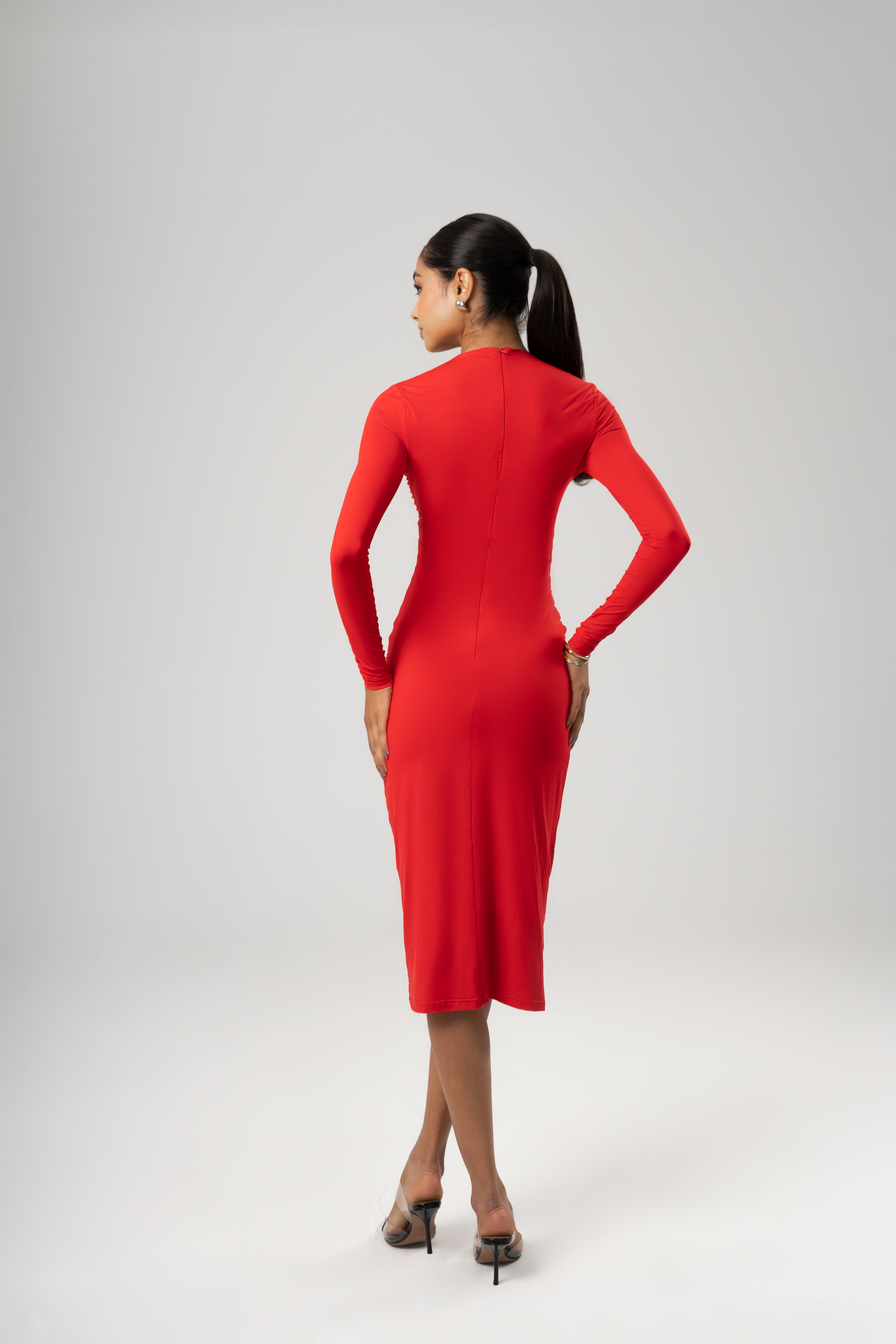 NAYA MIDI DRESS - RED