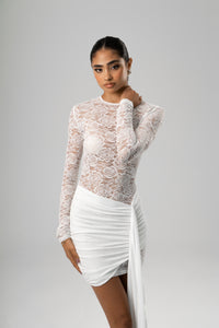GIA LACE DRESS - WHITE