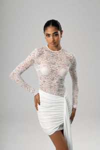 GIA LACE DRESS - WHITE